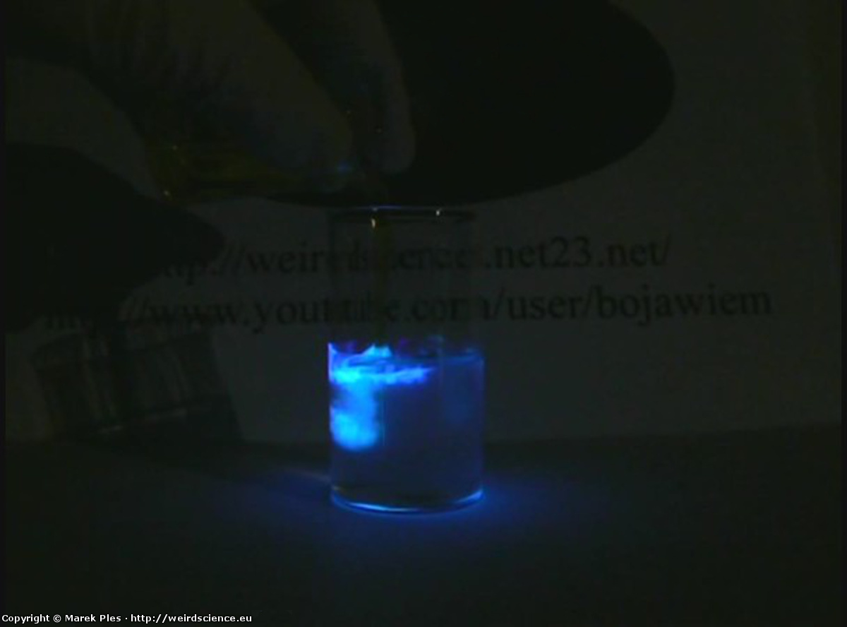 Ilustracja do artykułu "Chemiluminescencja luminolu aktywowana żelazicyjankiem"